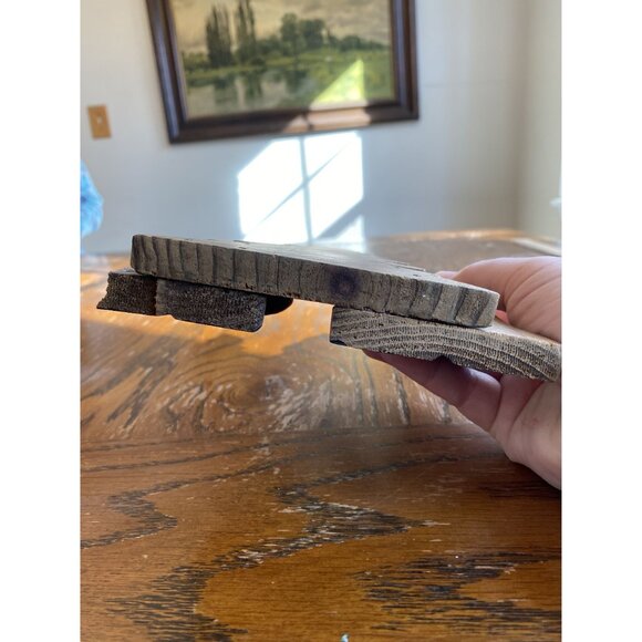 Vintage Christmas Handmade Wooden Santa & Tree Figurines - Picture 5 of 6